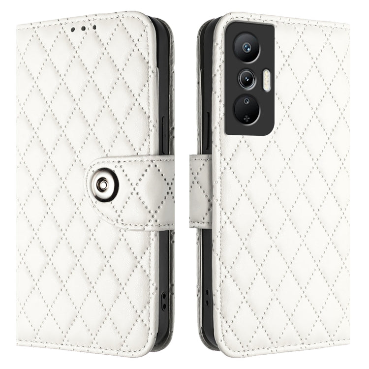 For Infinix Hot 20S / Hot 20 Pro Rhombic Texture Flip Leather Phone Case with Lanyard