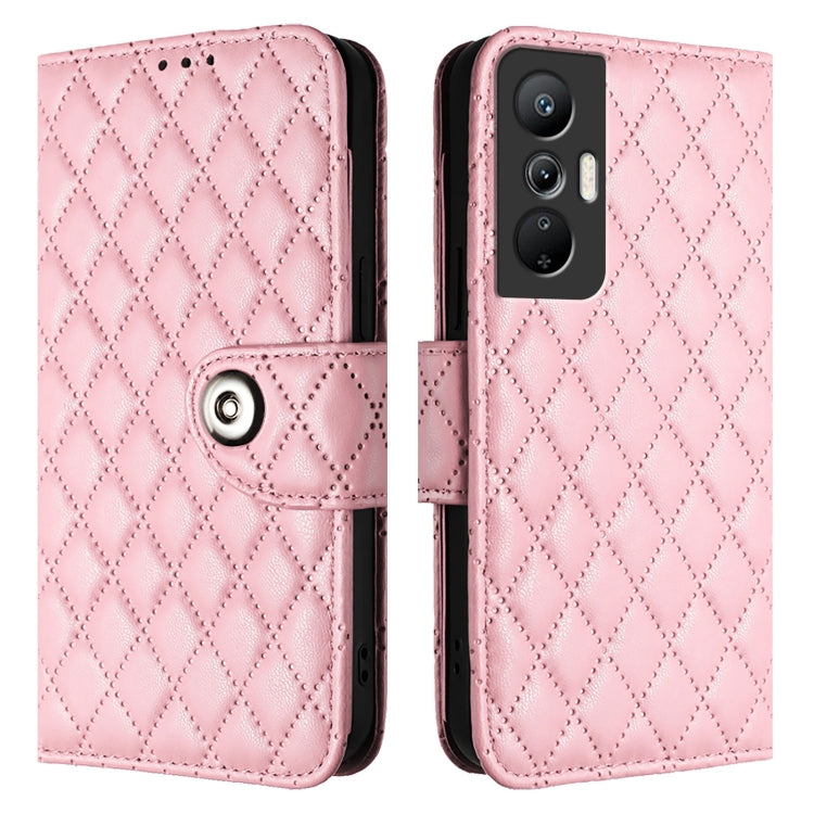 For Infinix Hot 20S / Hot 20 Pro Rhombic Texture Flip Leather Phone Case with Lanyard