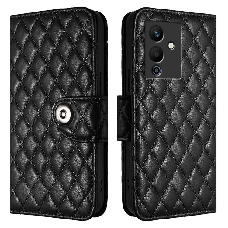 For Infinix Note 12 Pro 5G / Note 12 5G Rhombic Texture Flip Leather Phone Case with Lanyard