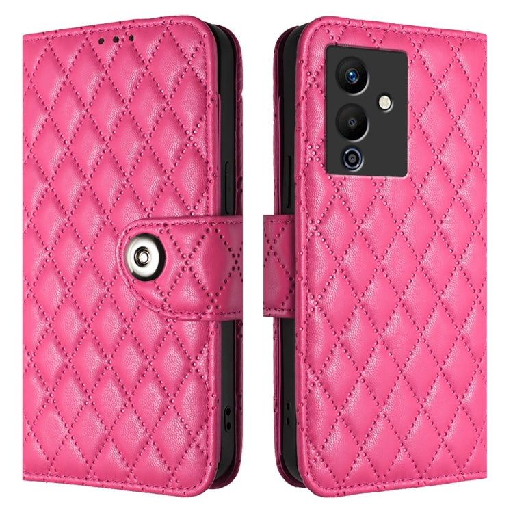 For Infinix Note 12 Pro 5G / Note 12 5G Rhombic Texture Flip Leather Phone Case with Lanyard