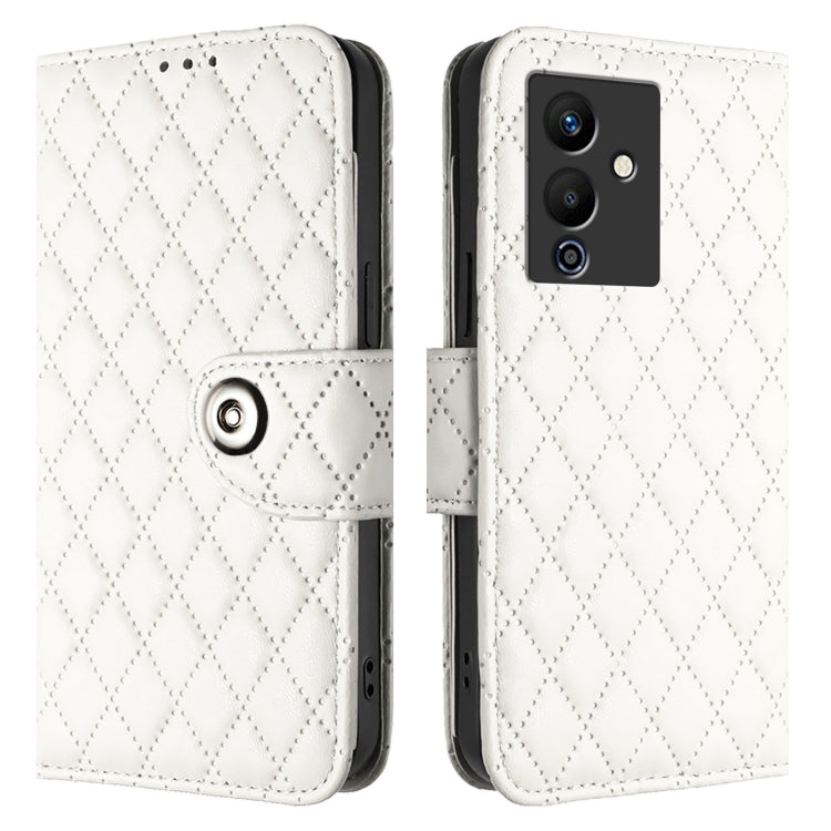 For Infinix Note 12 Pro 5G / Note 12 5G Rhombic Texture Flip Leather Phone Case with Lanyard