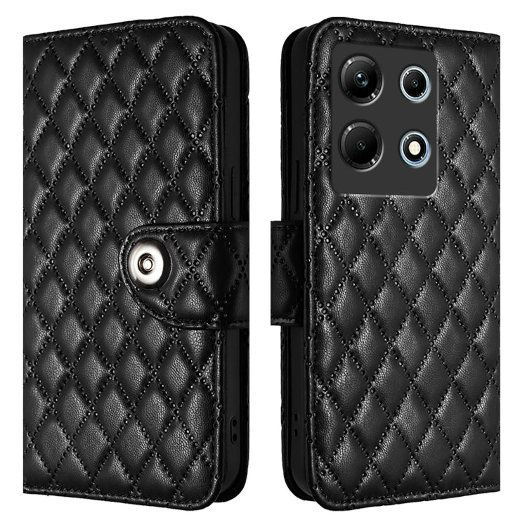 For Infinix Note 30 4G X6833B Rhombic Texture Flip Leather Phone Case with Lanyard