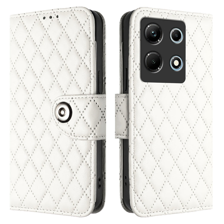 For Infinix Note 30 4G X6833B Rhombic Texture Flip Leather Phone Case with Lanyard
