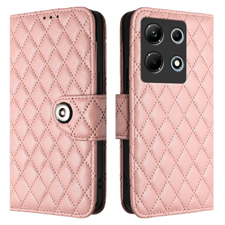 For Infinix Note 30 4G X6833B Rhombic Texture Flip Leather Phone Case with Lanyard