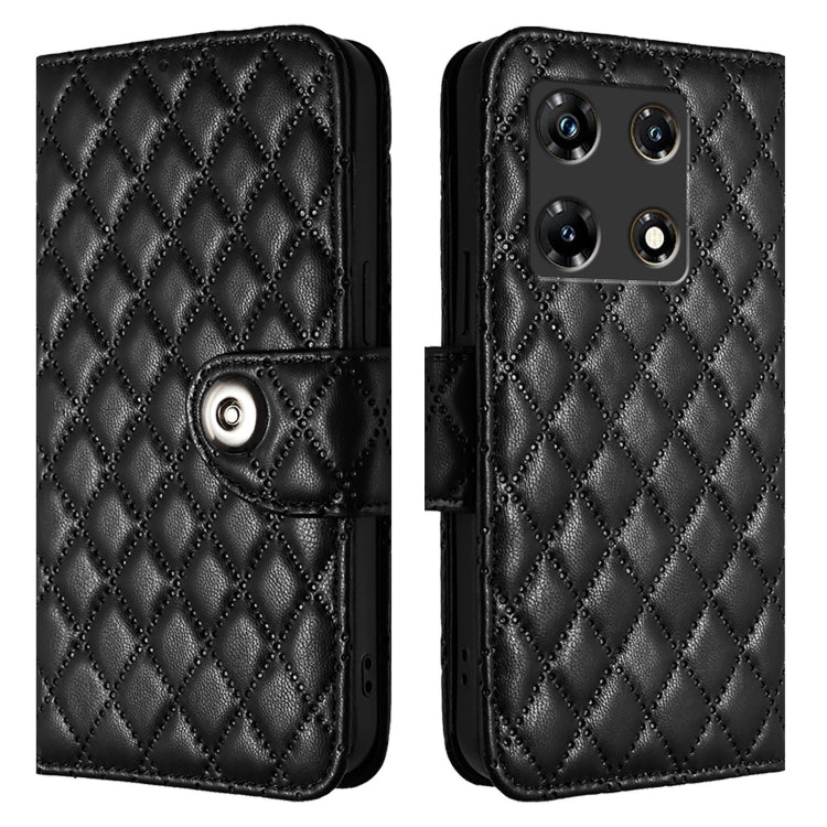 For Infinix Note 30 Pro / Note 30 5G Rhombic Texture Flip Leather Phone Case with Lanyard
