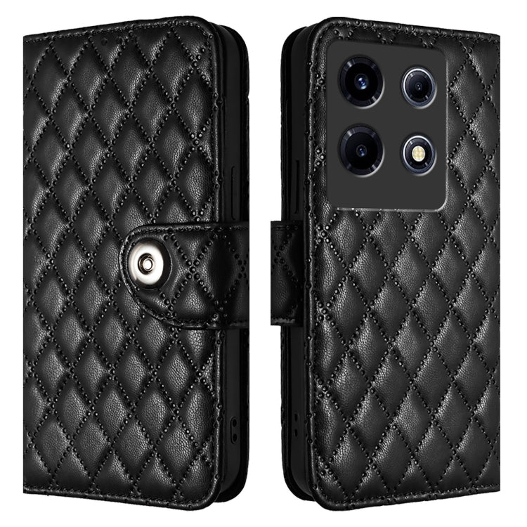 For Infinix Note 30 VIP Rhombic Texture Flip Leather Phone Case with Lanyard
