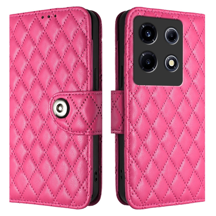 For Infinix Note 30 VIP Rhombic Texture Flip Leather Phone Case with Lanyard