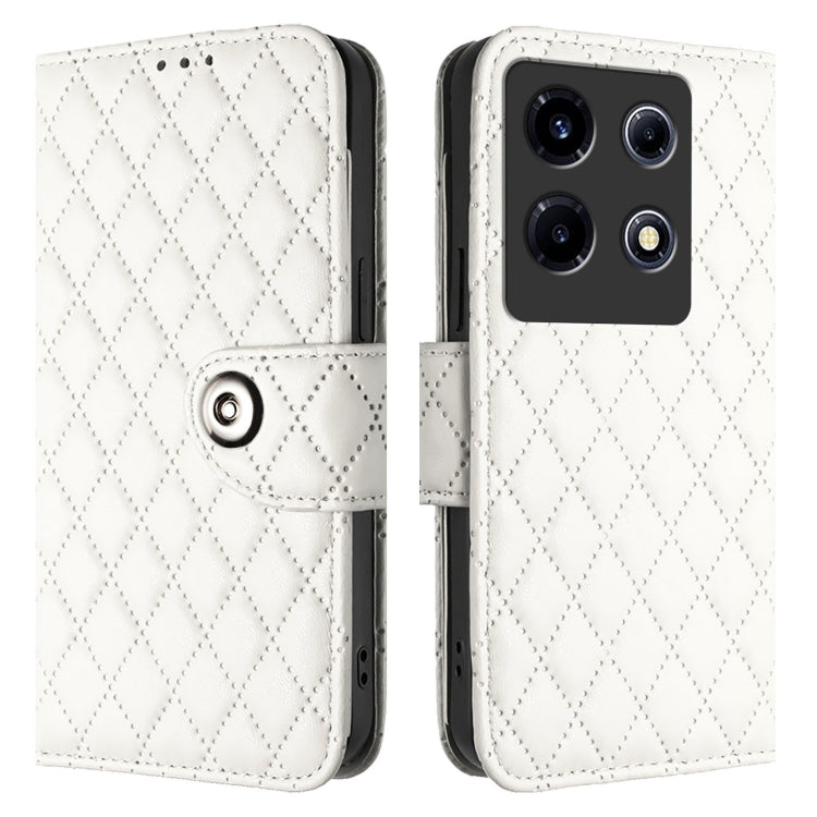 For Infinix Note 30 VIP Rhombic Texture Flip Leather Phone Case with Lanyard