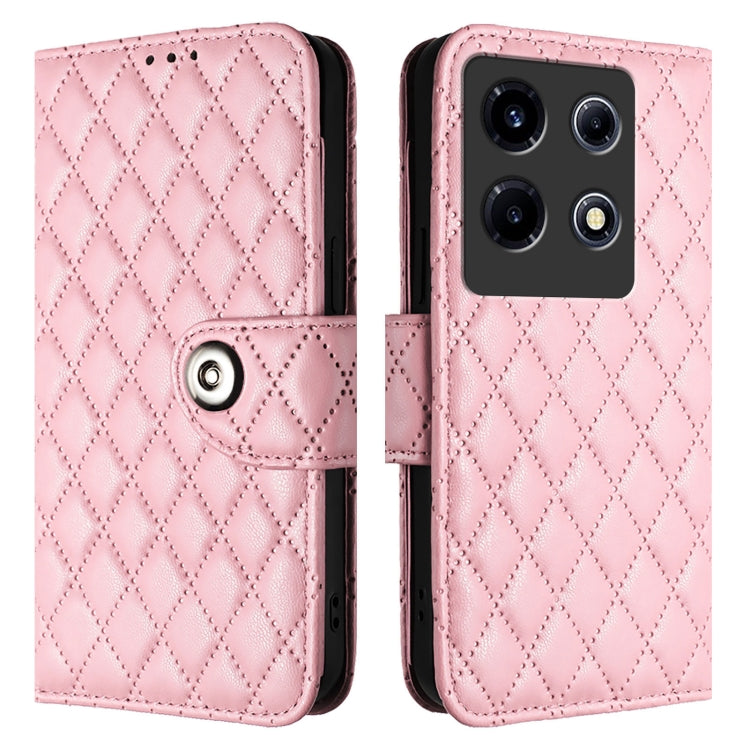 For Infinix Note 30 VIP Rhombic Texture Flip Leather Phone Case with Lanyard