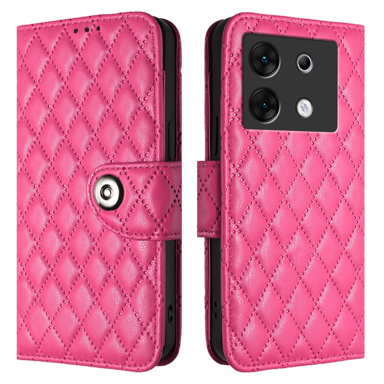 For Infinix Zero 30 5G Rhombic Texture Flip Leather Phone Case with Lanyard