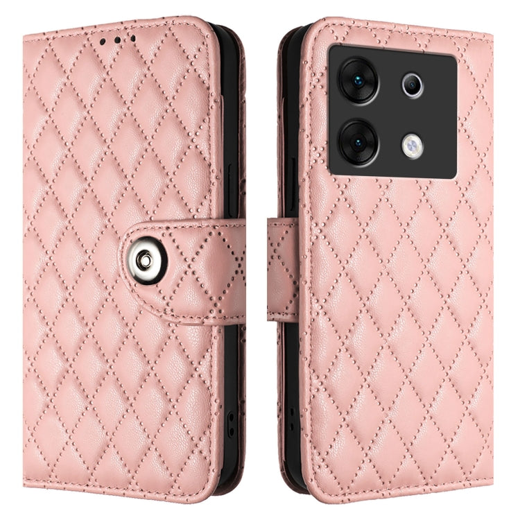 For Infinix Zero 30 5G Rhombic Texture Flip Leather Phone Case with Lanyard