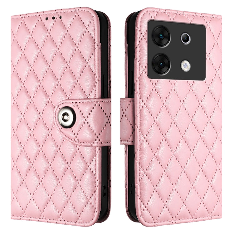 For Infinix Zero 30 5G Rhombic Texture Flip Leather Phone Case with Lanyard