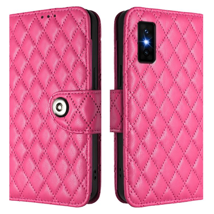 For Infinix GT 30 Pro Rhombic Texture Flip Leather Phone Case with Lanyard