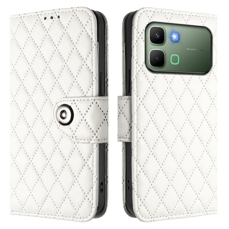 For Infinix Note Edge 5G Global Rhombic Texture Flip Leather Phone Case with Lanyard