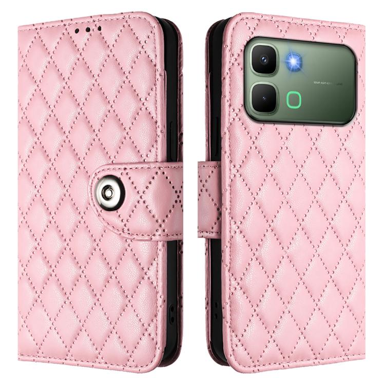 For Infinix Note Edge 5G Global Rhombic Texture Flip Leather Phone Case with Lanyard