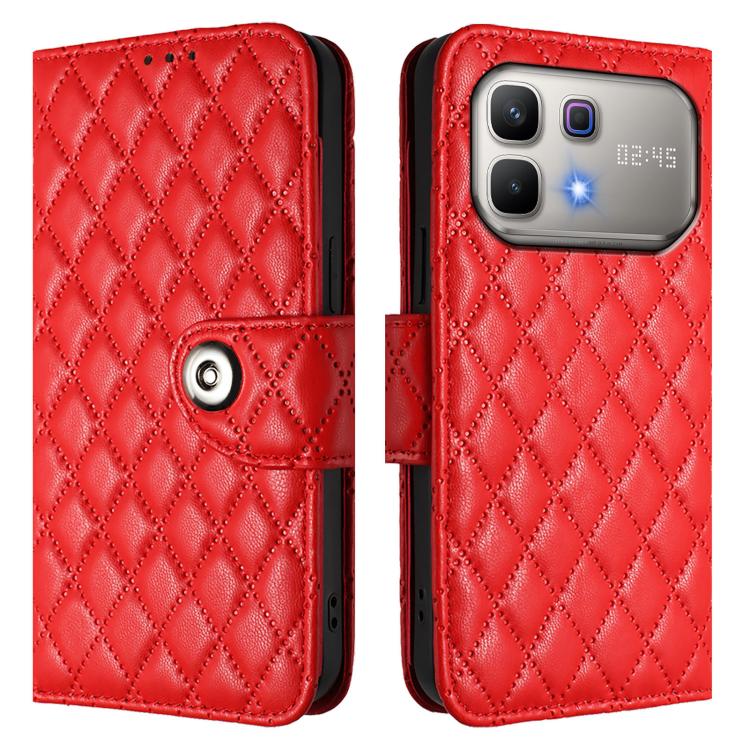 For Infinix Note 60 5G / 60 Pro 5G Rhombic Texture Flip Leather Phone Case with Lanyard