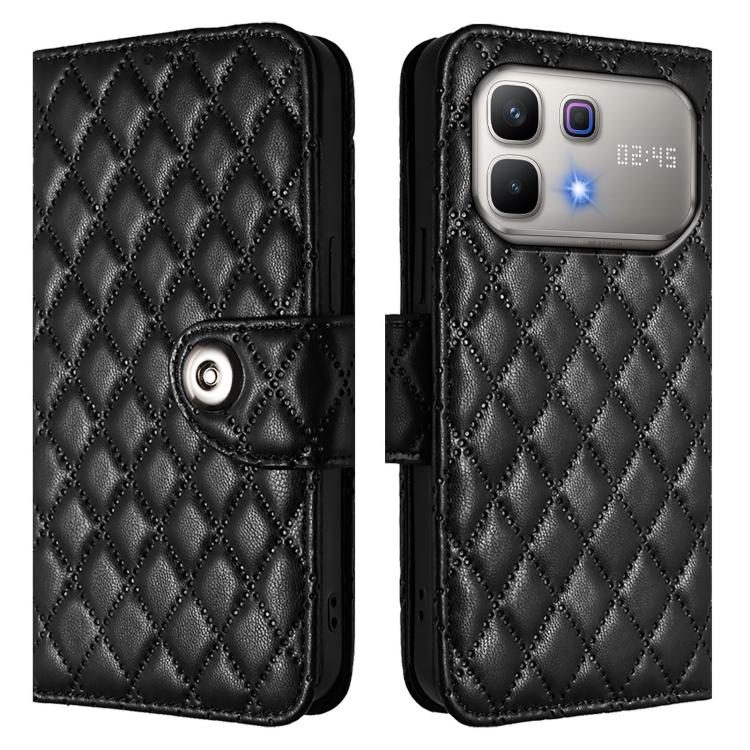 For Infinix Note 60 5G / 60 Pro 5G Rhombic Texture Flip Leather Phone Case with Lanyard