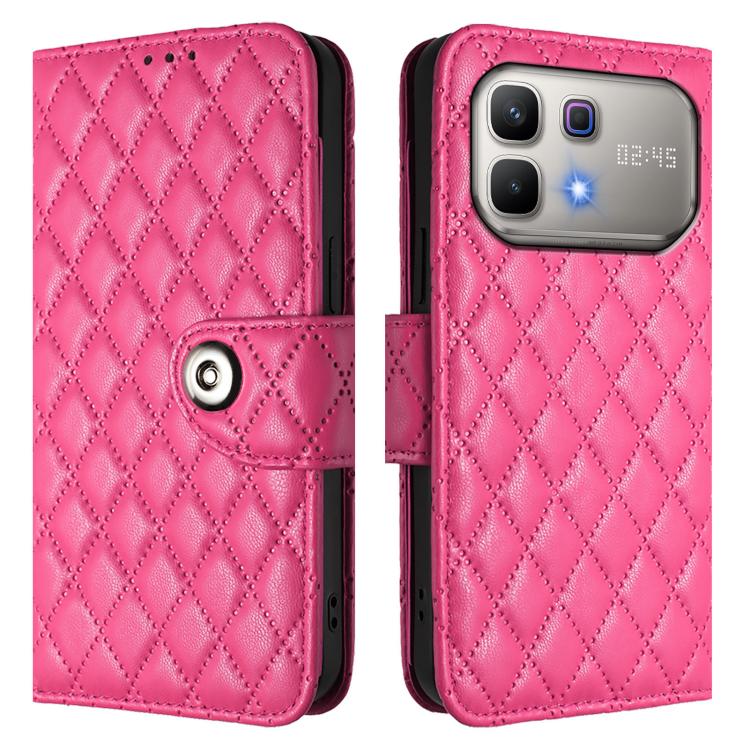 For Infinix Note 60 5G / 60 Pro 5G Rhombic Texture Flip Leather Phone Case with Lanyard