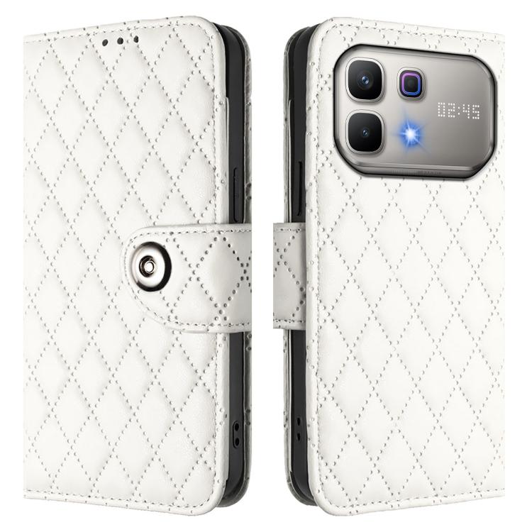 For Infinix Note 60 5G / 60 Pro 5G Rhombic Texture Flip Leather Phone Case with Lanyard