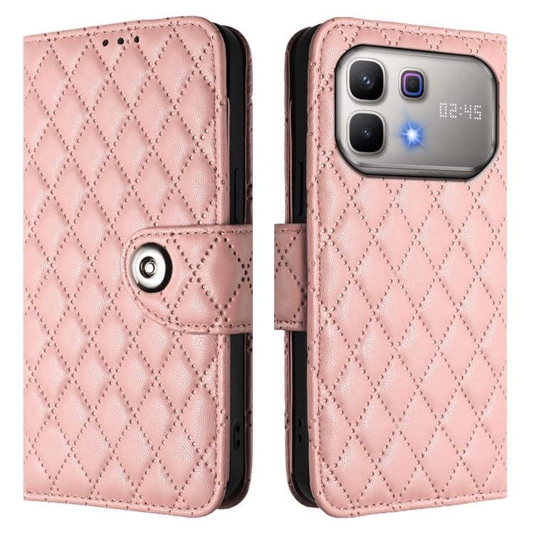 For Infinix Note 60 5G / 60 Pro 5G Rhombic Texture Flip Leather Phone Case with Lanyard