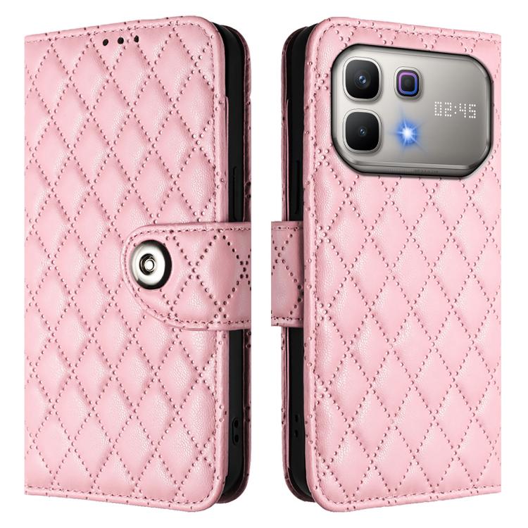 For Infinix Note 60 5G / 60 Pro 5G Rhombic Texture Flip Leather Phone Case with Lanyard