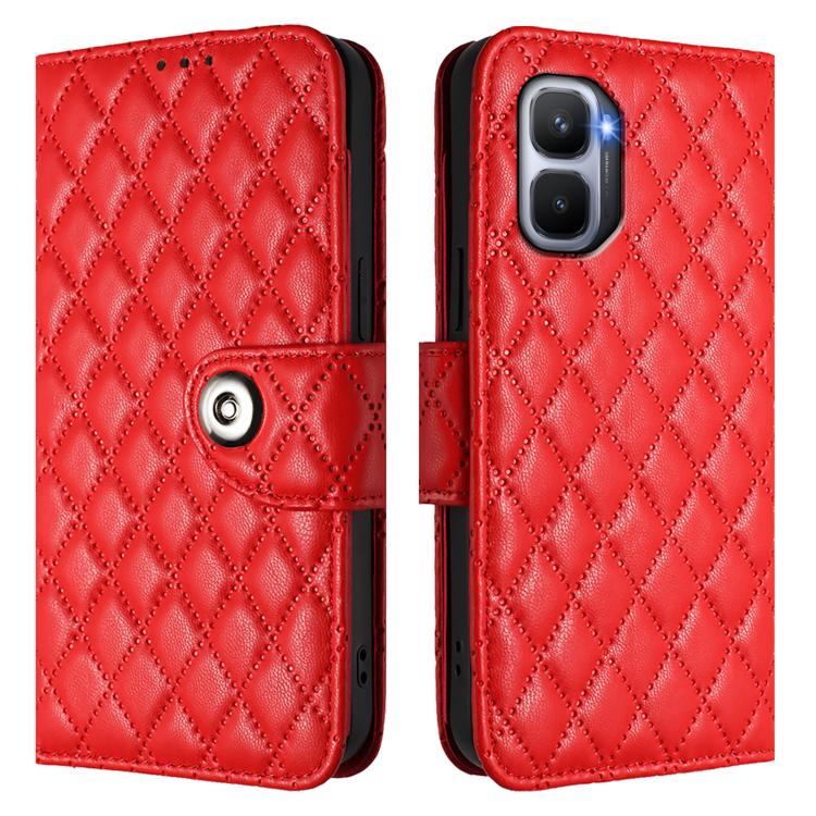 For Infinix GT 50 Pro 5G Rhombic Texture Flip Leather Phone Case with Lanyard