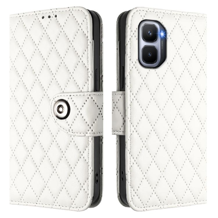 For Infinix GT 50 Pro 5G Rhombic Texture Flip Leather Phone Case with Lanyard