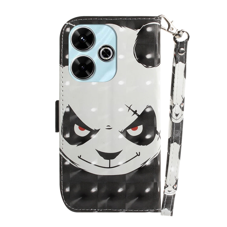 For Xiaomi Poco M6 4G 3D Colored Flip Leather Phone Case