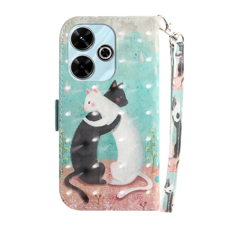 For Xiaomi Poco M6 4G 3D Colored Flip Leather Phone Case