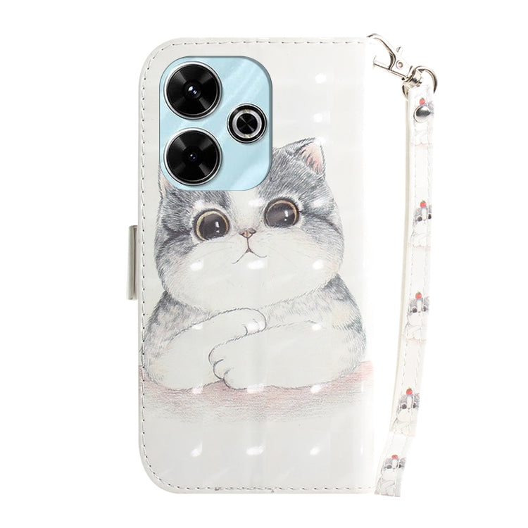 For Xiaomi Poco M6 4G 3D Colored Flip Leather Phone Case