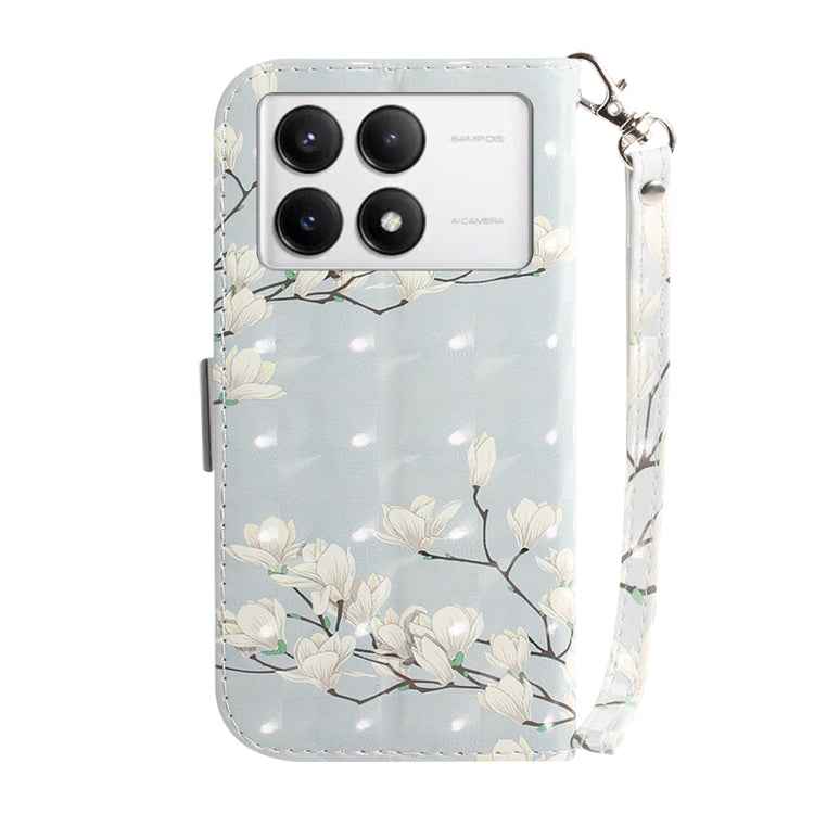 For Xiaomi Poco F6 Pro 3D Colored Flip Leather Phone Case