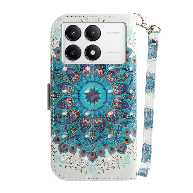 For Xiaomi Poco F6 Pro 3D Colored Flip Leather Phone Case