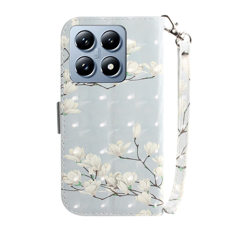 For Xiaomi 14T 3D Colored Flip Leather Phone Case