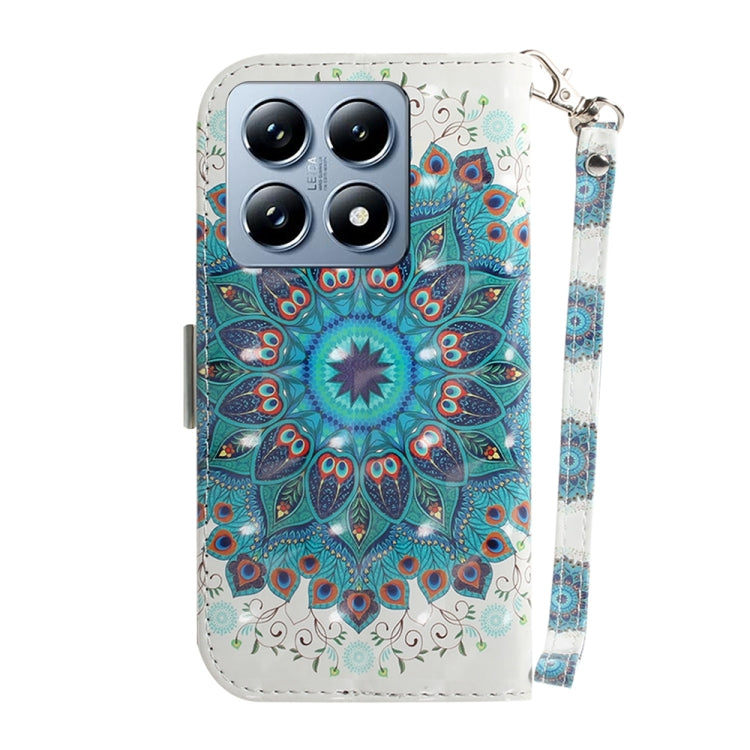 For Xiaomi 14T 3D Colored Flip Leather Phone Case