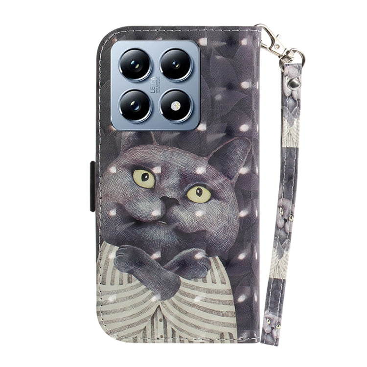 For Xiaomi 14T 3D Colored Flip Leather Phone Case