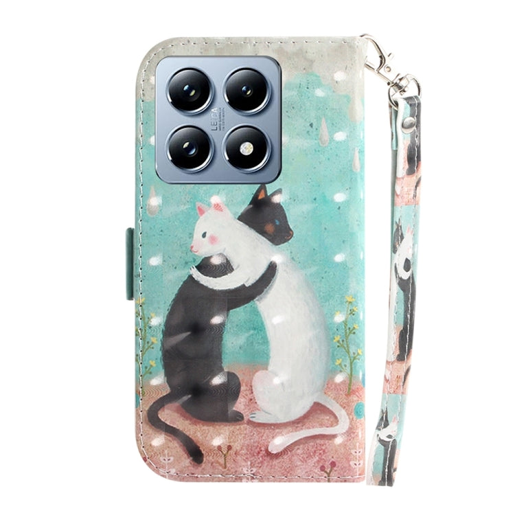 For Xiaomi 14T 3D Colored Flip Leather Phone Case