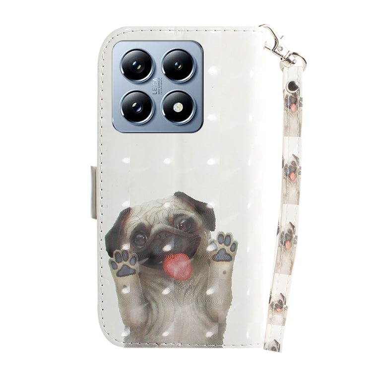 For Xiaomi 14T Pro 3D Colored Flip Leather Phone Case