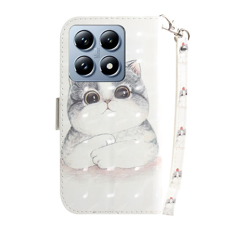 For Xiaomi 14T Pro 3D Colored Flip Leather Phone Case
