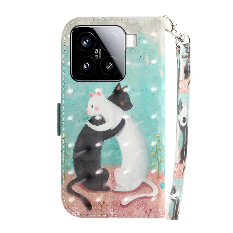 For Xiaomi 15 3D Colored Flip Leather Phone Case