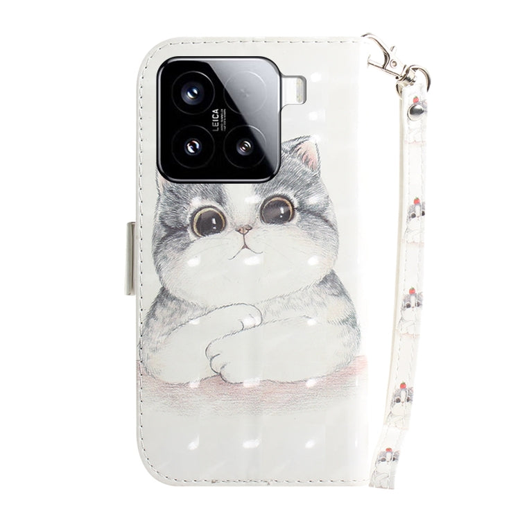 For Xiaomi 15 3D Colored Flip Leather Phone Case