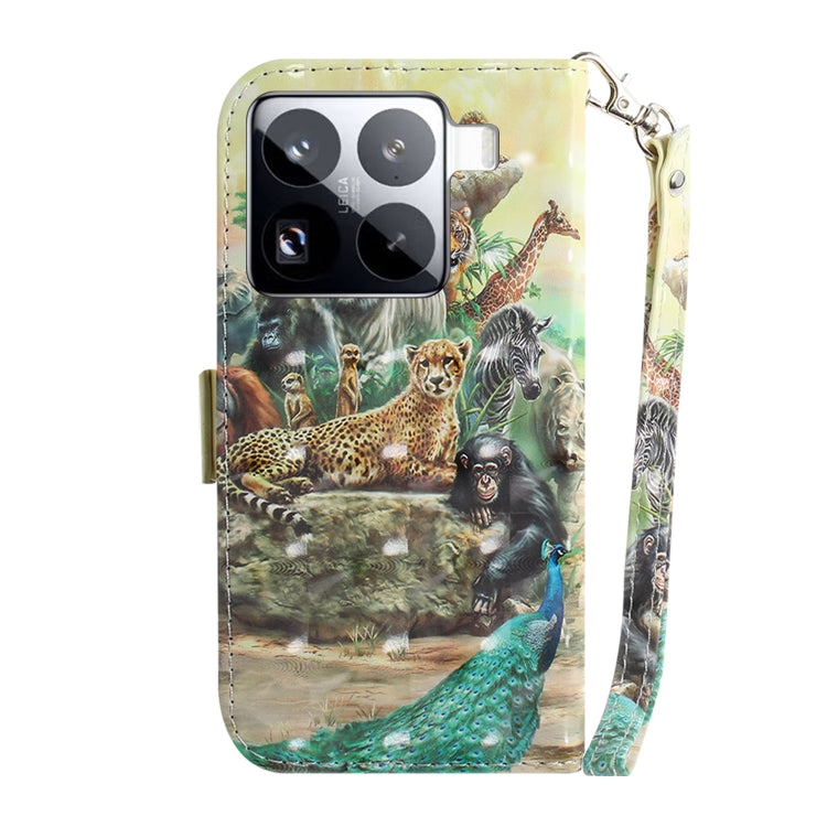 For Xiaomi 15 Pro 3D Colored Flip Leather Phone Case