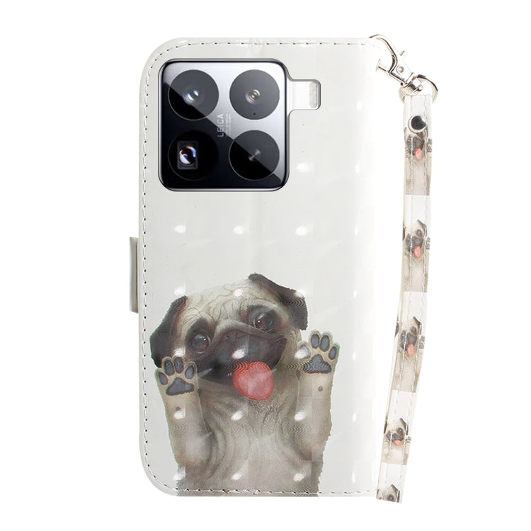 For Xiaomi 15 Pro 3D Colored Flip Leather Phone Case