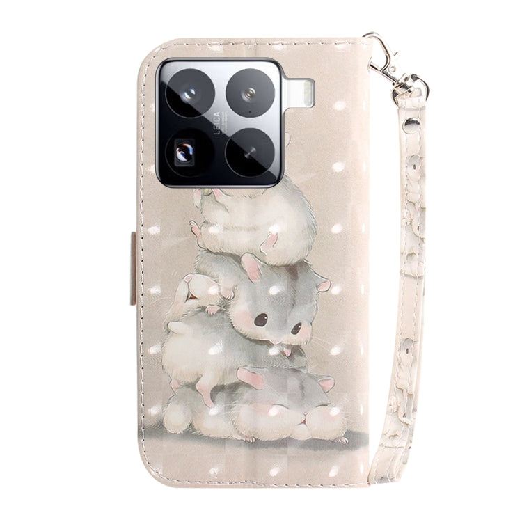 For Xiaomi 15 Pro 3D Colored Flip Leather Phone Case