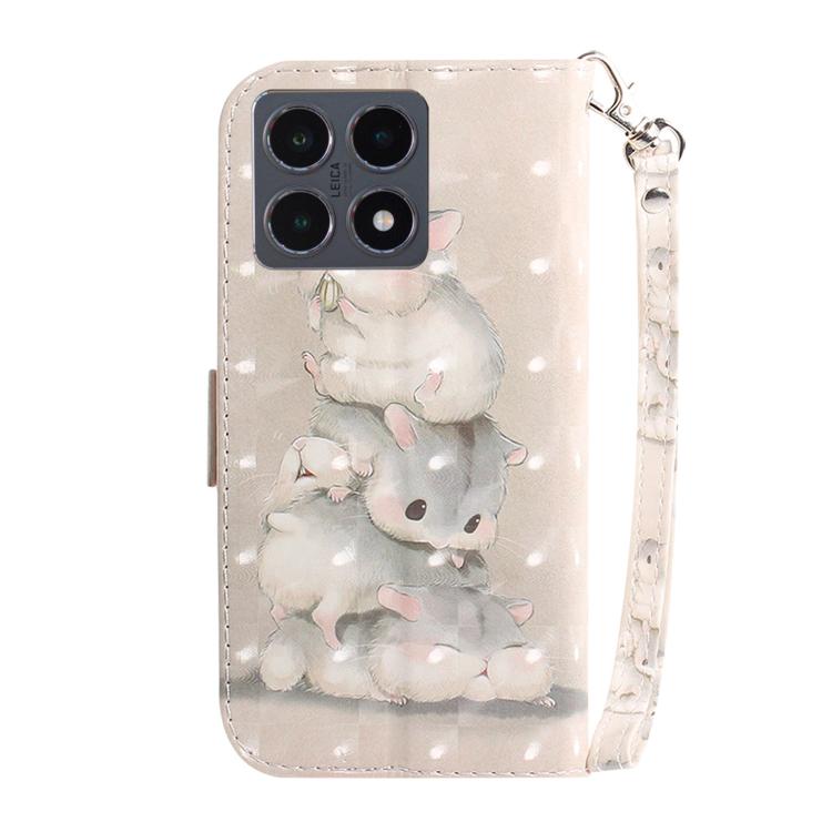 For Xiaomi 15T 5G 3D Colored Flip Leather Phone Case