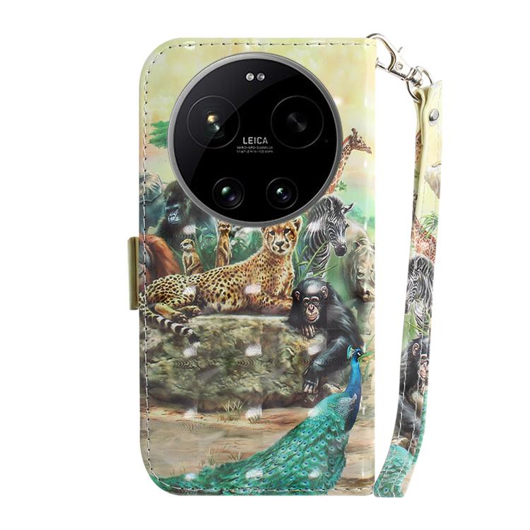 For Xiaomi 17 Ultra 3D Colored Flip Leather Phone Case