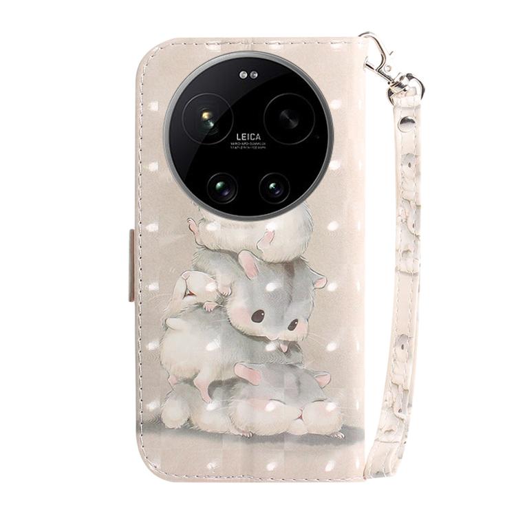 For Xiaomi 17 Ultra 3D Colored Flip Leather Phone Case