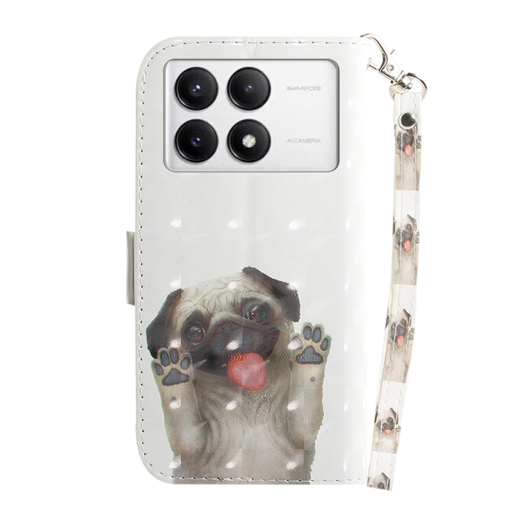 For Xiaomi Redmi K70 Pro / K70 3D Colored Flip Leather Phone Case
