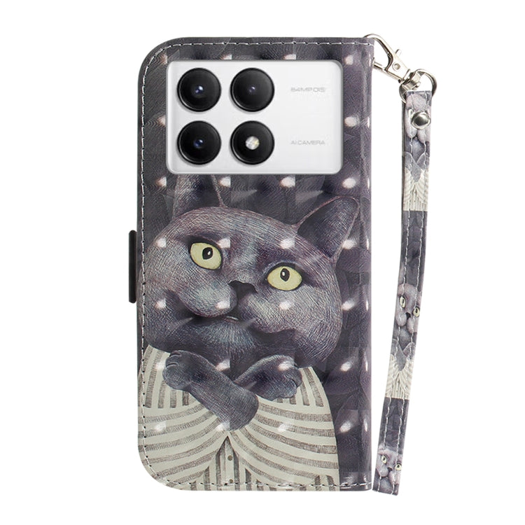 For Xiaomi Redmi K70 Pro / K70 3D Colored Flip Leather Phone Case