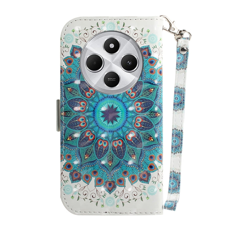 For Redmi 14C 4G 3D Colored Flip Leather Phone Case