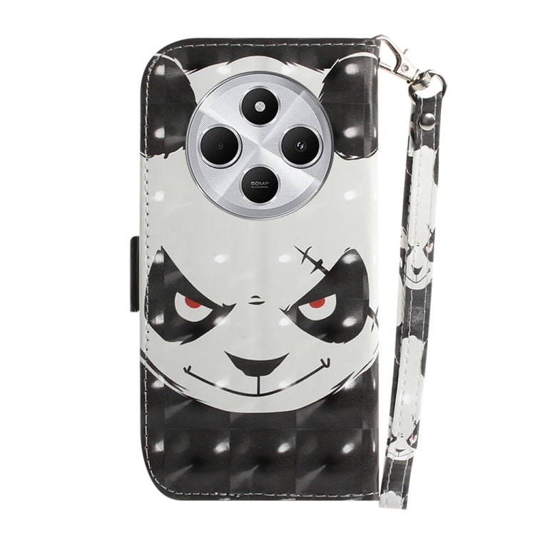 For Redmi 14C 4G 3D Colored Flip Leather Phone Case
